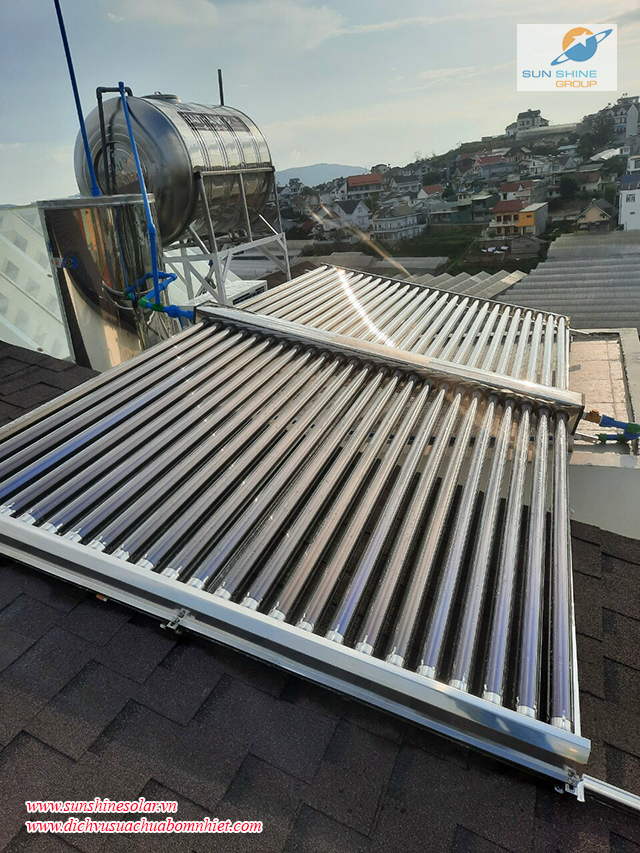 Lắp đặt hệ nước nóng trung tâm năng lượng kết hợp heatpump cho biệt thự Lắp đặt hệ nước nóng trung tâm năng lượng kết hợp heatpump cho biệt thự