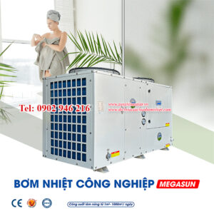 Hệ nước nóng trung tâm bơm nhiệt heat pump Megasun MGS-15HP-5000L được sản xuất và thiết kế theo công nghệ của Mỹ, đạt tiêu chuẩn xuất khẩu vào thị trường Châu Âu